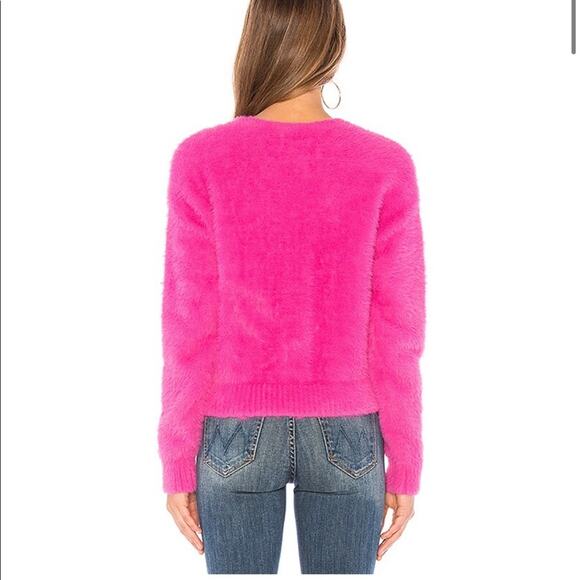 MCGUIRE Pallenberg Cloud Crewneck Fuzzy Sweater in Valley Girl Pink Barbiecore M - Picture 3 of 13